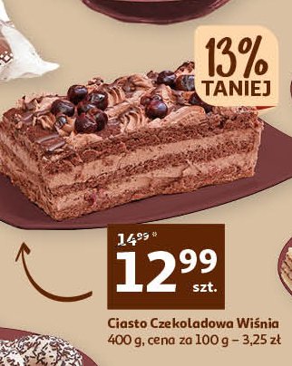 Ciasto czekoladowa wiśnia promocja