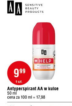 Antyperspirant prebiotic Aa help promocja