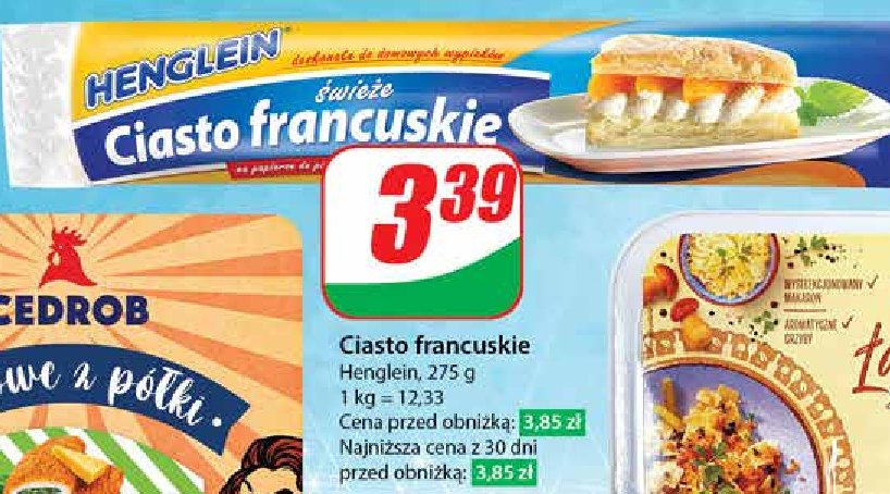 Ciasto francuskie Henglein promocja w Dino