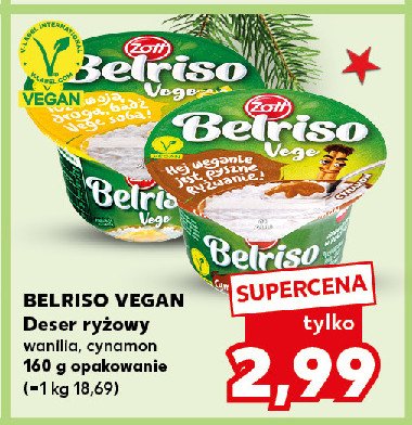 Ryż na mleku cynamon Zott belriso vege promocja