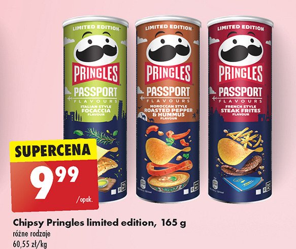 Chipsy italian style pocaccia Pringles passport flavours promocja