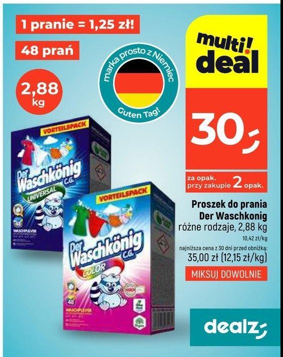 Proszek do prania color Der waschkonig promocja