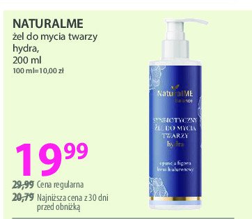 Żel do mycia twarzy anti-age Naturalme promocja