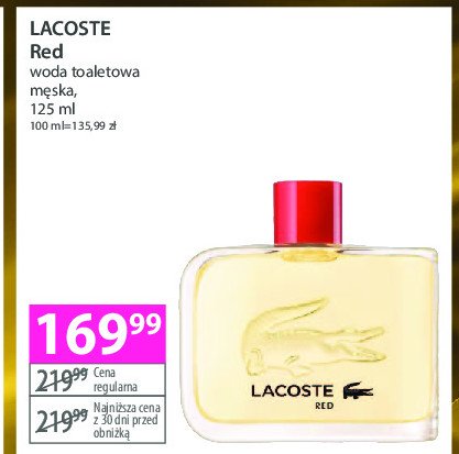 Woda toaletowa Lacoste red promocja