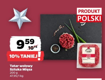 Tatar wołowy Sztuka Mięsa promocja w Netto
