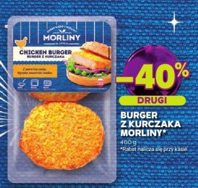 Burger z kurczaka Morliny promocja w Stokrotka