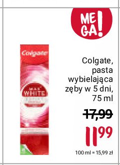 Pasta do zębów original Colgate max white expert promocja