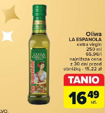 Oliwa extra virgin La espanola promocja w Carrefour