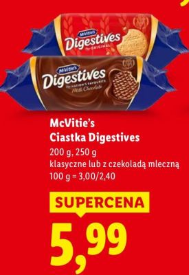 Ciastka Digestives z czekoladą mleczną promocja w Lidl