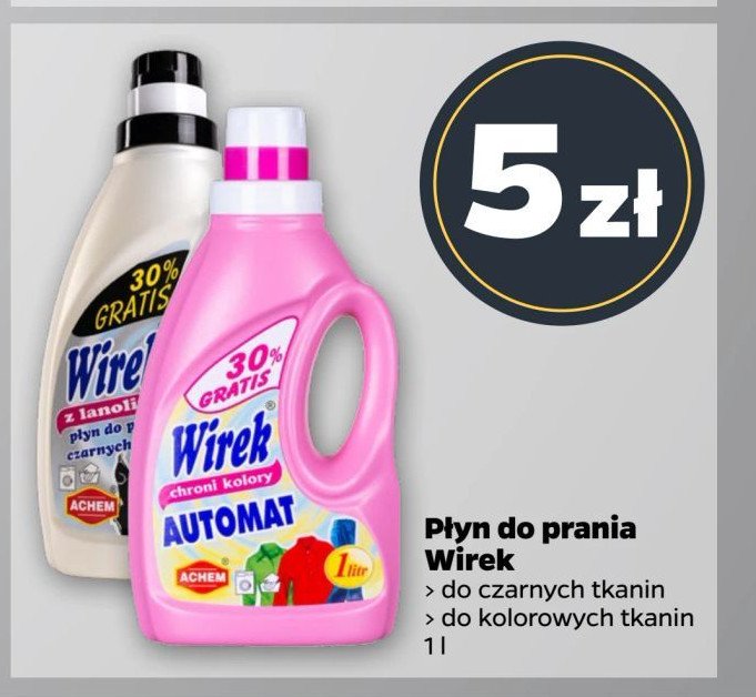 Płyn do prania automat Wirek promocja