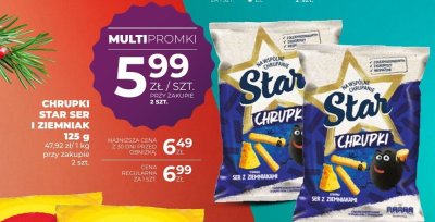 Chrupki Star Ser i Ziemniak 125 g promocja w Duży Ben