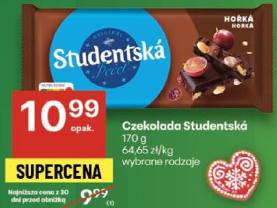 Czekolada Studentská Horká promocja w Delikatesy Centrum