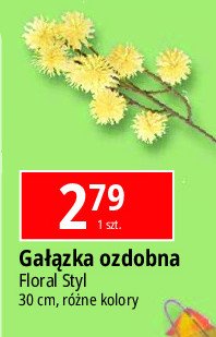 Gałązka ozdobna Floral styl promocja