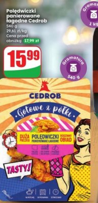 Polędwiczki panierowane łagodne Cedrob promocja w Dino