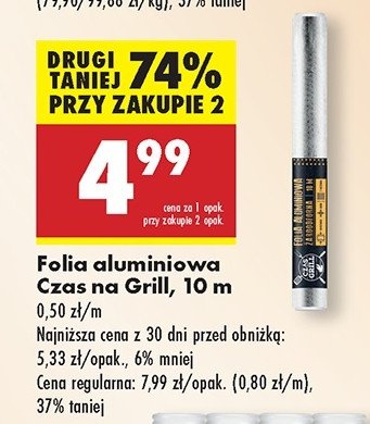 Folia aluminiowa 10 m grillowa Czas na grill promocja