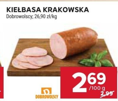 Kiełbasa krakowska Dobrowolscy promocja w Stokrotka