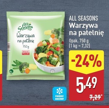 Warzywa na patelnie All seasons promocja w Aldi