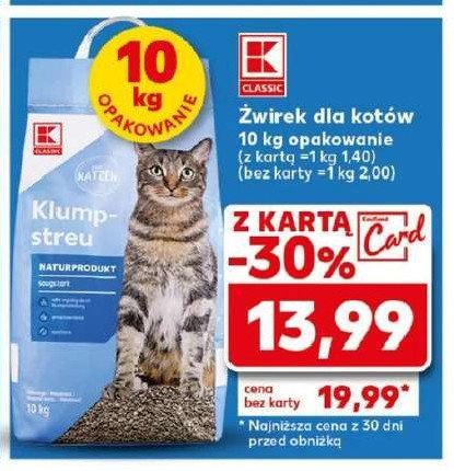 Żwirek dla kotów K-classic promocja