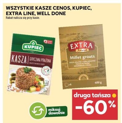 Kasze wszystkie kasze cenos, kupiec, extra line, well done Stokrotka promocja w Stokrotka