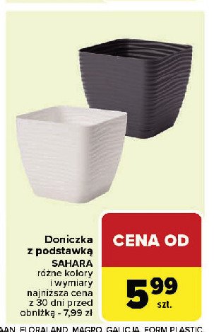 Doniczka z podstawką sahara promocja w Carrefour Market