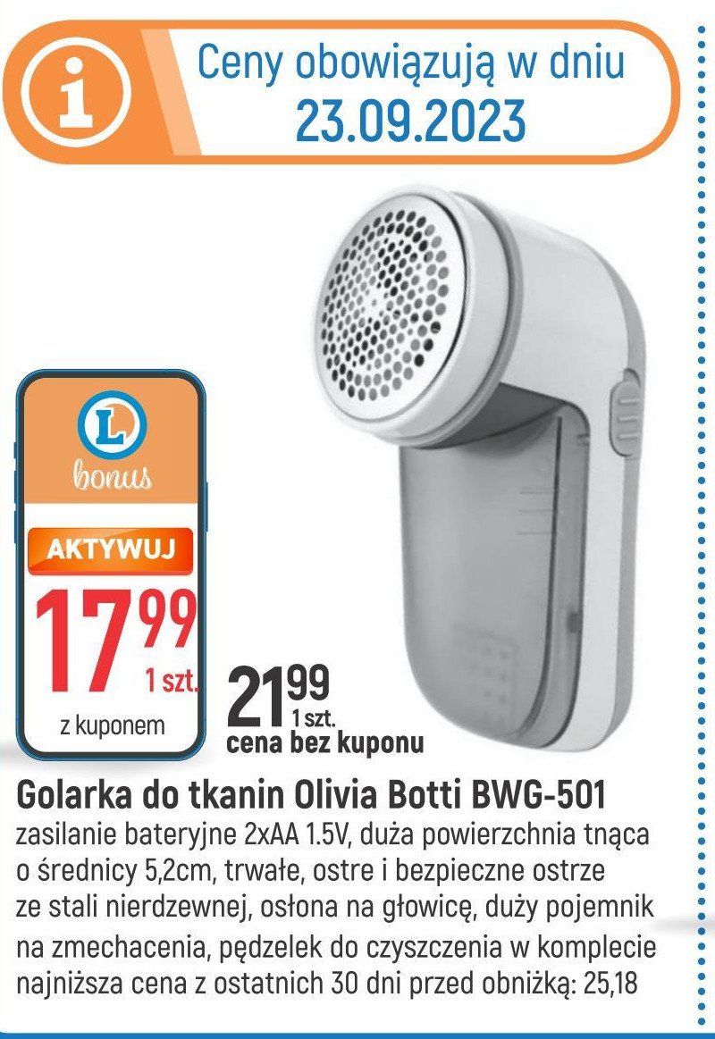 Golarka bwg-501 Botti electronic promocja