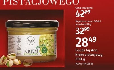 Foods by Ann, krem pistacjowy, 200 g promocja w Rossmann