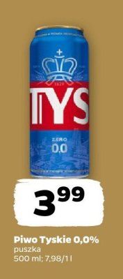 Piwo Tyskie 0,0% puszka promocja w Netto