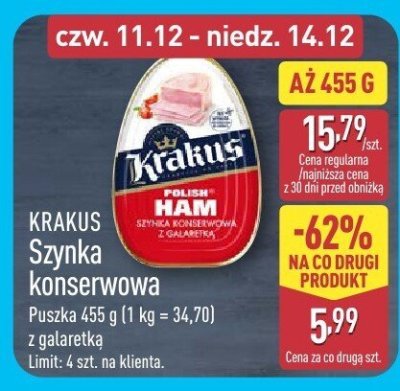 Szynka konserwowa  promocja w Aldi