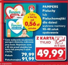 Pieluchy dla dzieci midi Pampers active baby promocja