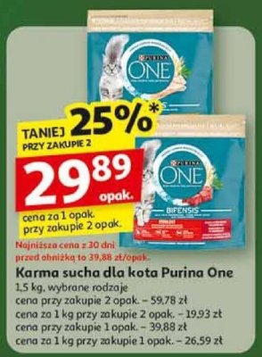 Karma sucha dla kota Purina One promocja w Auchan