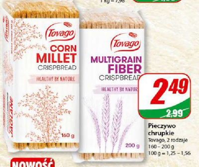 Pieczywo lekkie błonnikowe żytnie z otrębami Tovago promocja