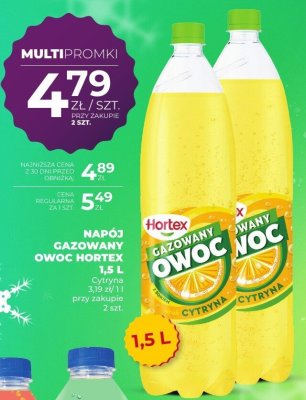 Napój gazowany owoc Hortex cytrynowy 1,5 l promocja w Duży Ben