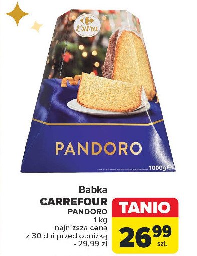 Babka pandoro Carrefour extra promocja w Carrefour Market