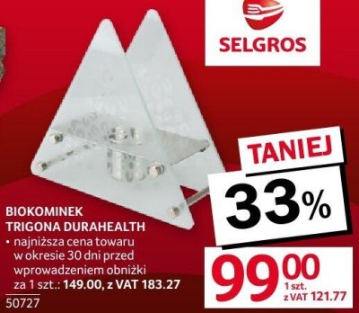 Biokominek Trigonal Durahealth promocja w Selgros