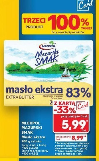 Masło ekstra Mlekpol mazurski smak promocja