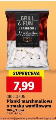 Pianki marshmallows waniliowe Grill and fun promocja