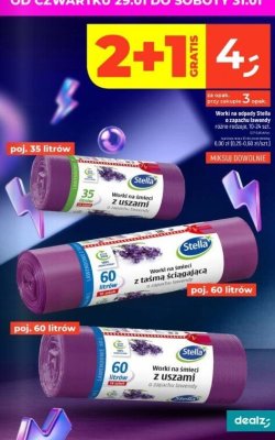 Worki na śmieci Stella z uszami z zapachem lawendy 60 litrów promocja w Dealz