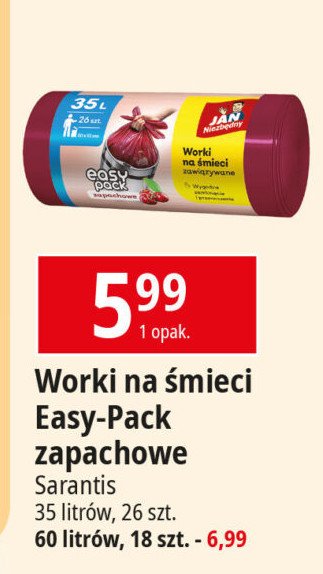 Worki na śmieci easy-pack 60 l Jan niezbędny promocja