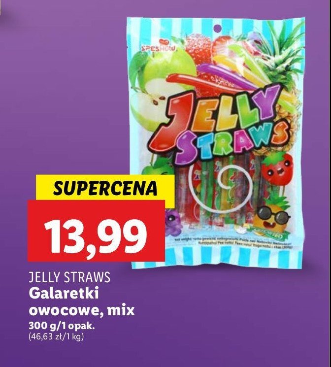 Galaretki owocowe Jelly straws promocja