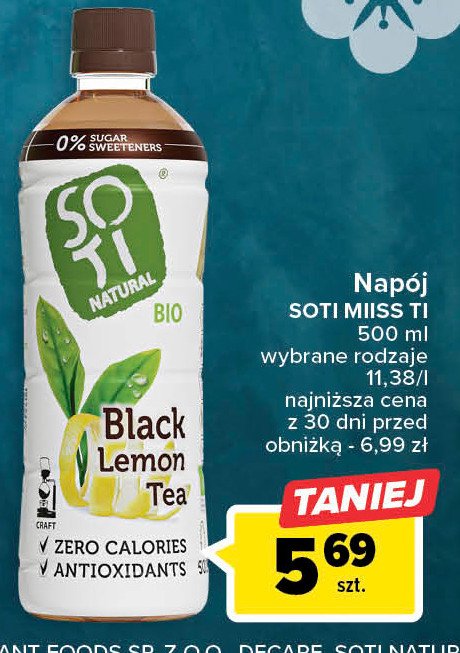 Nap贸j black lemon bio Soti promocja