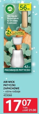 Odświeżacz powietrza AIR WICK PATYCZKI ZAPACHOWE promocja w Selgros