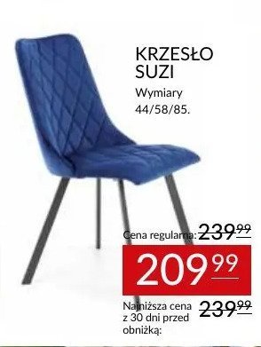 Krzesło SUZI wymiary 44/58/85 Abra Meble promocja w Abra Meble