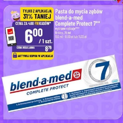 Pasta do mycia zębów blend-a-med Complete Protect 7 75ml promocja w POLOmarket