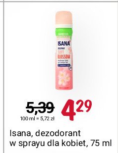 Dezodorant soft blossom Isana promocja