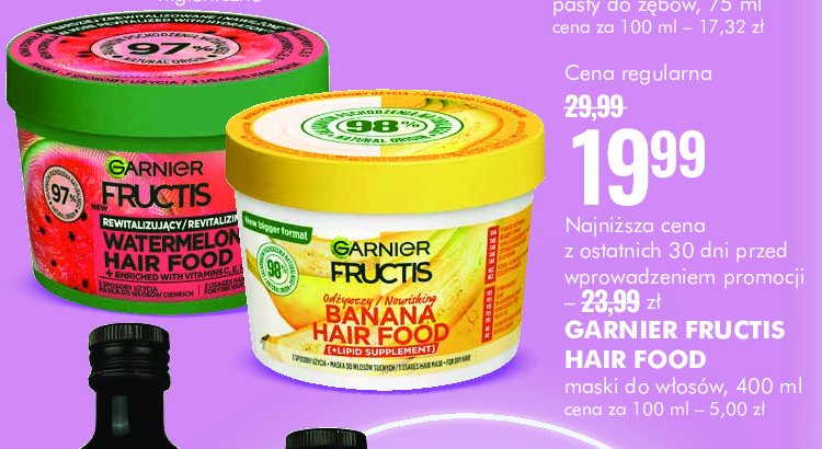 Maska do włosów watermelon Garnier fructis hair food promocja