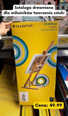 Sztaluga drewniana 31x28x74(96) cm promocja w Kaufland