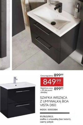 Szafka wisząca z umywalką BOA VISTA D60 promocja w Abra Meble