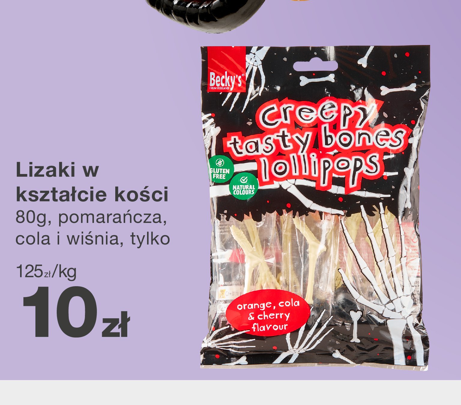 Lizaki w ształcie kości o smaku pomarańczowym promocja