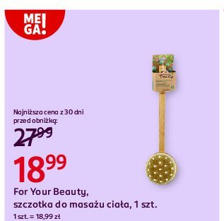 Szczotka kąpielowa do masażu ciała For your beauty promocja