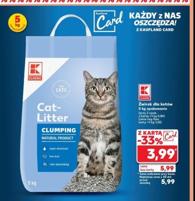 Żwirek dla kota K-classic promocja